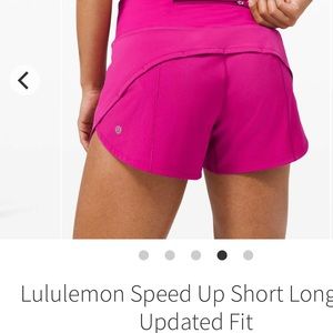 Lululemon speed up mid rise 4in shorts